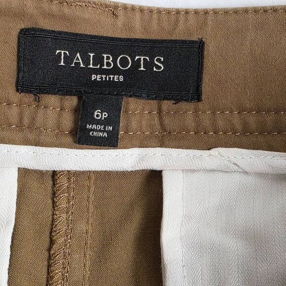 Talbots Petites Khaki Stretch Chino Pants 6P - Picture 5 of 7